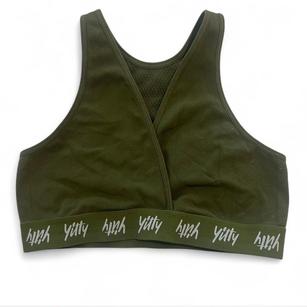 YITTY Deep Green Wrap Sports Bra